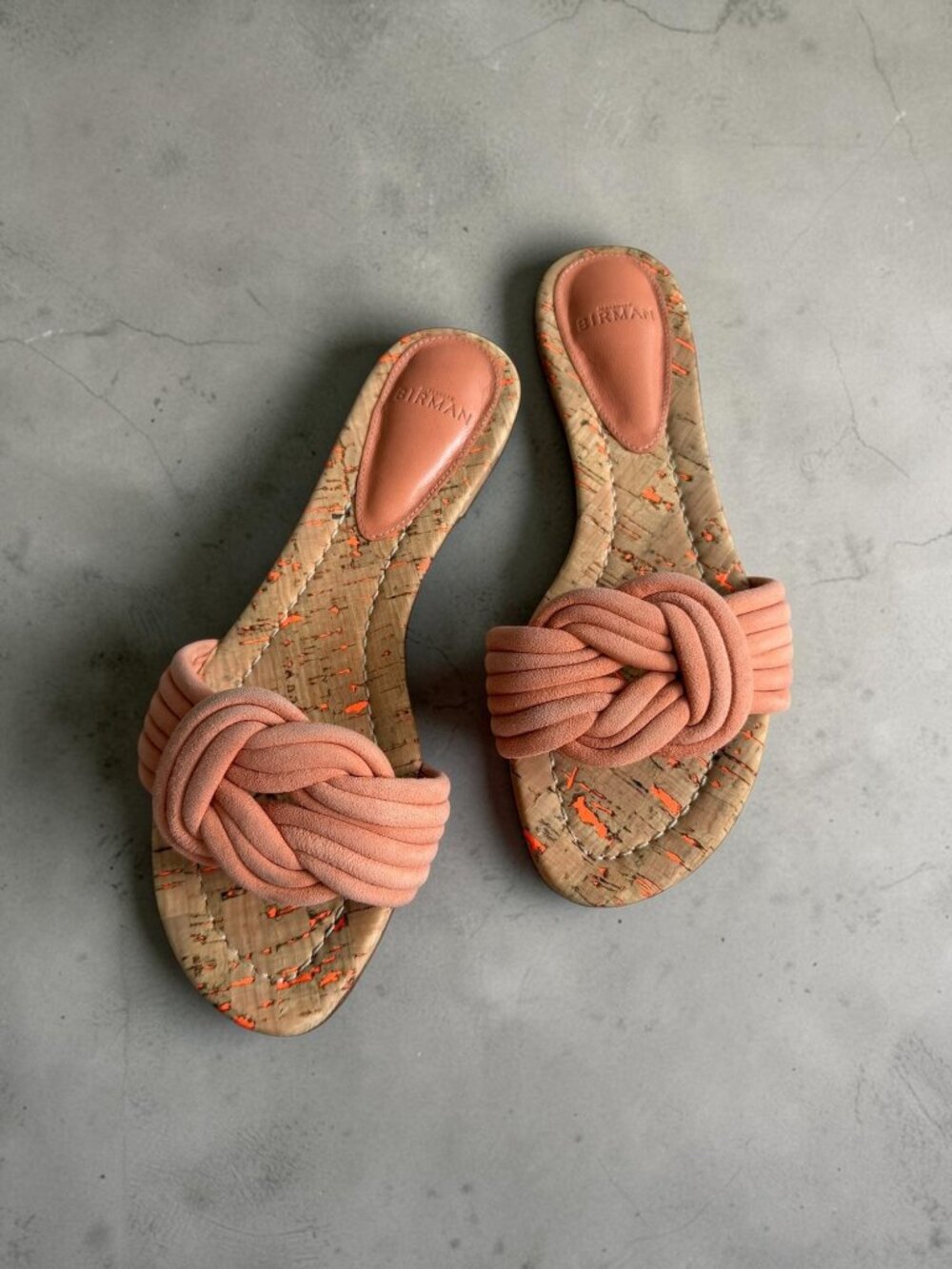 ALEXANDRE BIRMAN Peach Twist Sandals Flats Size 36 / 6